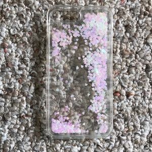 iPhone 7 Plus soft glitter heart moving case